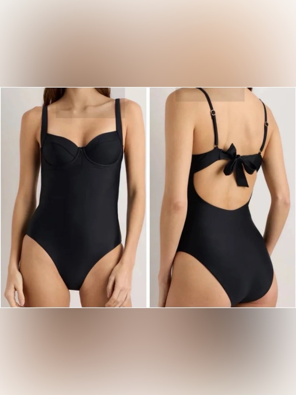NWT | Quince Women’s Italian Underwire Tie Back One Piece Swimsuit | M